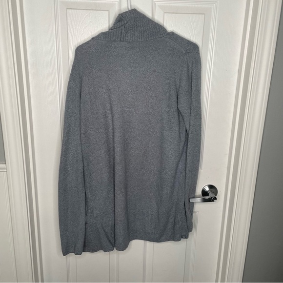 Barefoot Dreams CozyChic Lite Open Front Circle Cardigan in Blue/Gray L/XL - Picture 2 of 11